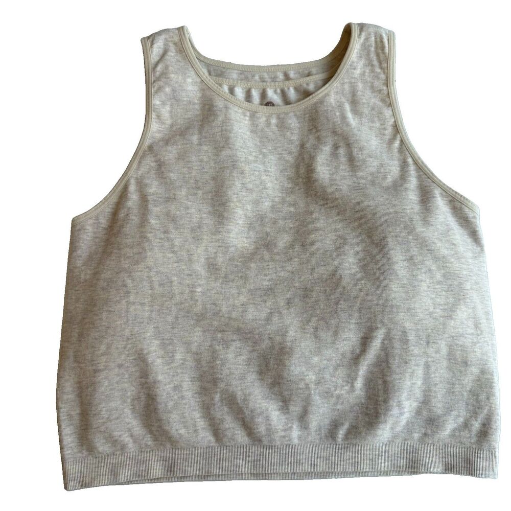 Kindred Bravely Bamboo Double Layer Longline Crop Tank Top w/Bra Size Large